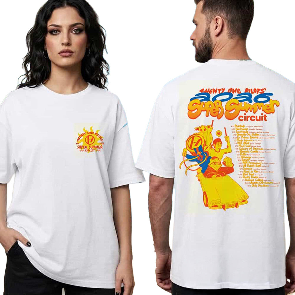 Twenty One Pilots 2026 Super Summer Circuit T-Shirt Twenty One Pilots Merch Fans Gifts - Merchluma