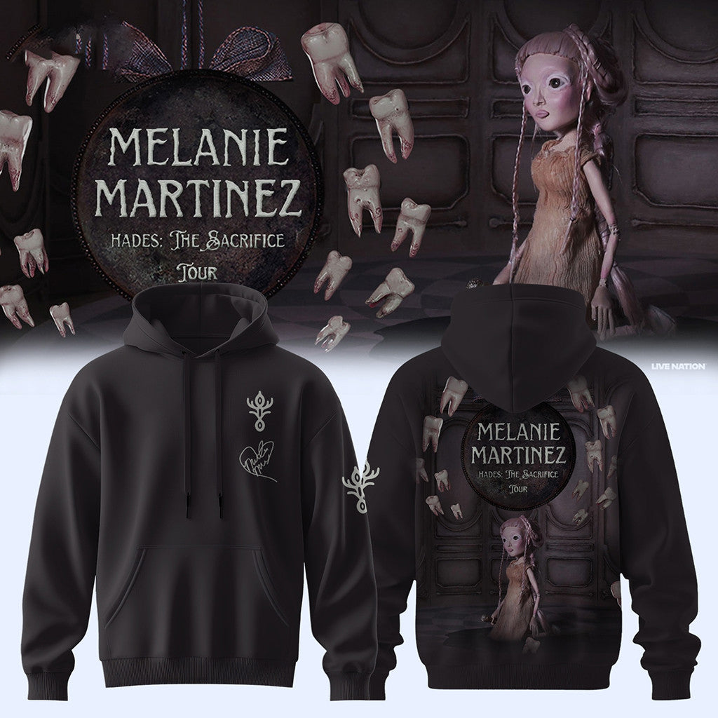 Melanie Martinez Tour Merch Hades The Sacrifice Tour 2026 Black Signature Hoodie Fan Apparel - Merchluma
