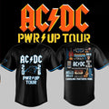 ACDC X Carolina Panthers Merch ACDC Power Up Tour 2026 Baseball Jersey Concert Outfits Black - Merchluma