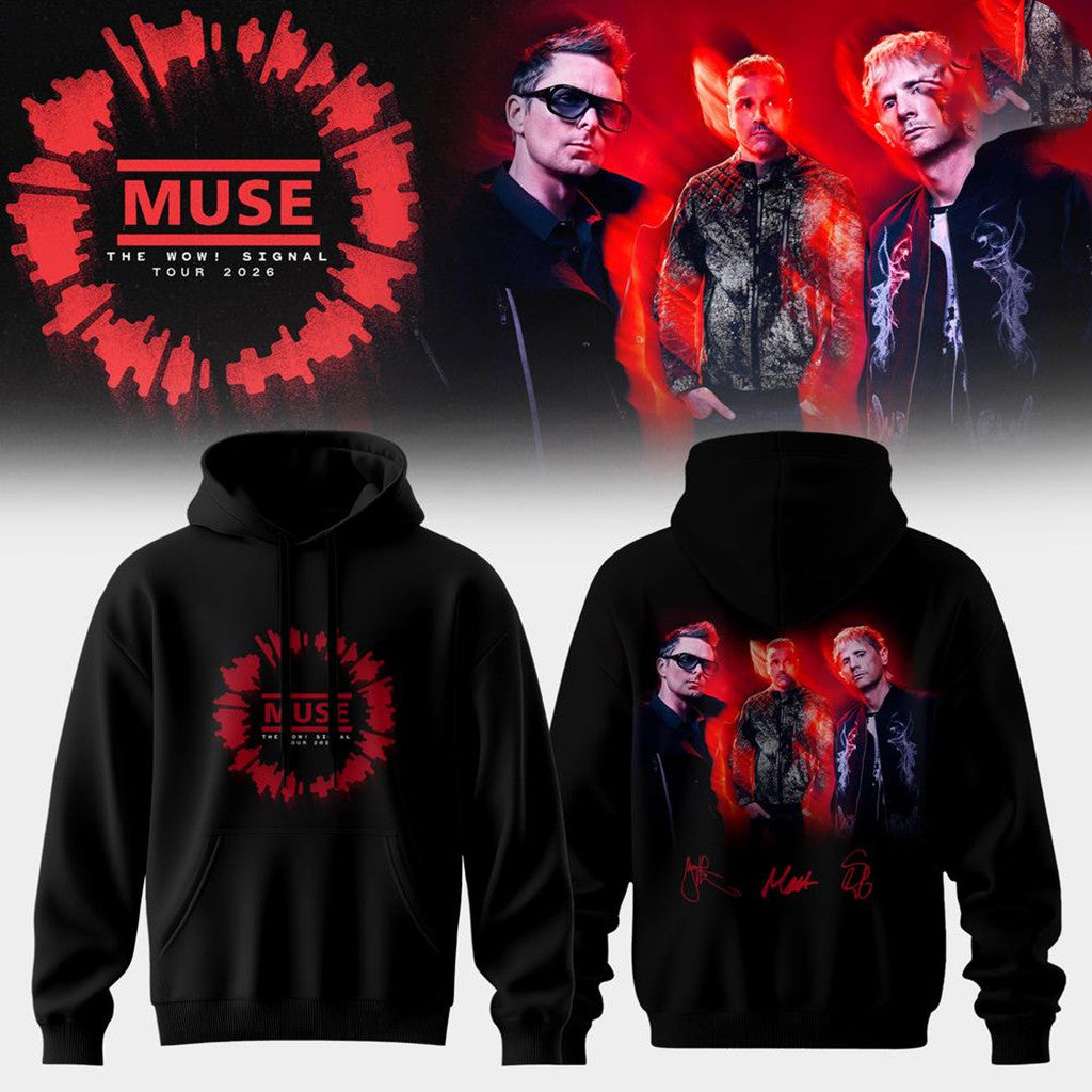 Muse The Wow Signal Tour 2026 Hoodie Muse Merch Presents For Music Lovers - Merchluma