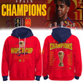 Spain Team World Cup Champions 2026 Hoodie Red Spain Football WC 26 Merch Gifts For Fans - Merchluma