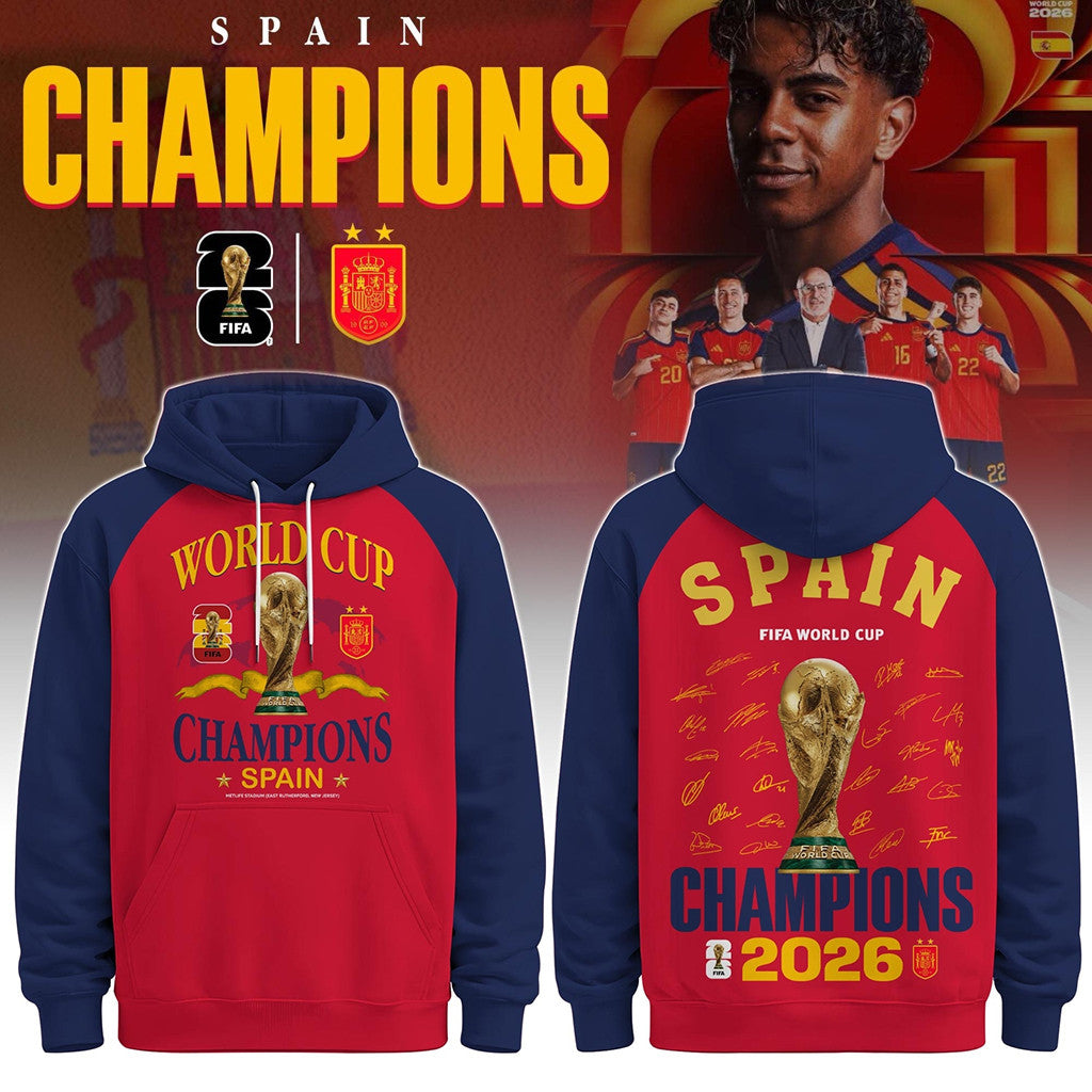 Spain Team World Cup Champions 2026 Special Hoodie Spain Football WC 26 Merchandise - Merchluma