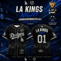 Los Angeles Dodgers LA Kings Night Baseball Jersey Sports Fan Apparel Gift For Brothers - Merchluma