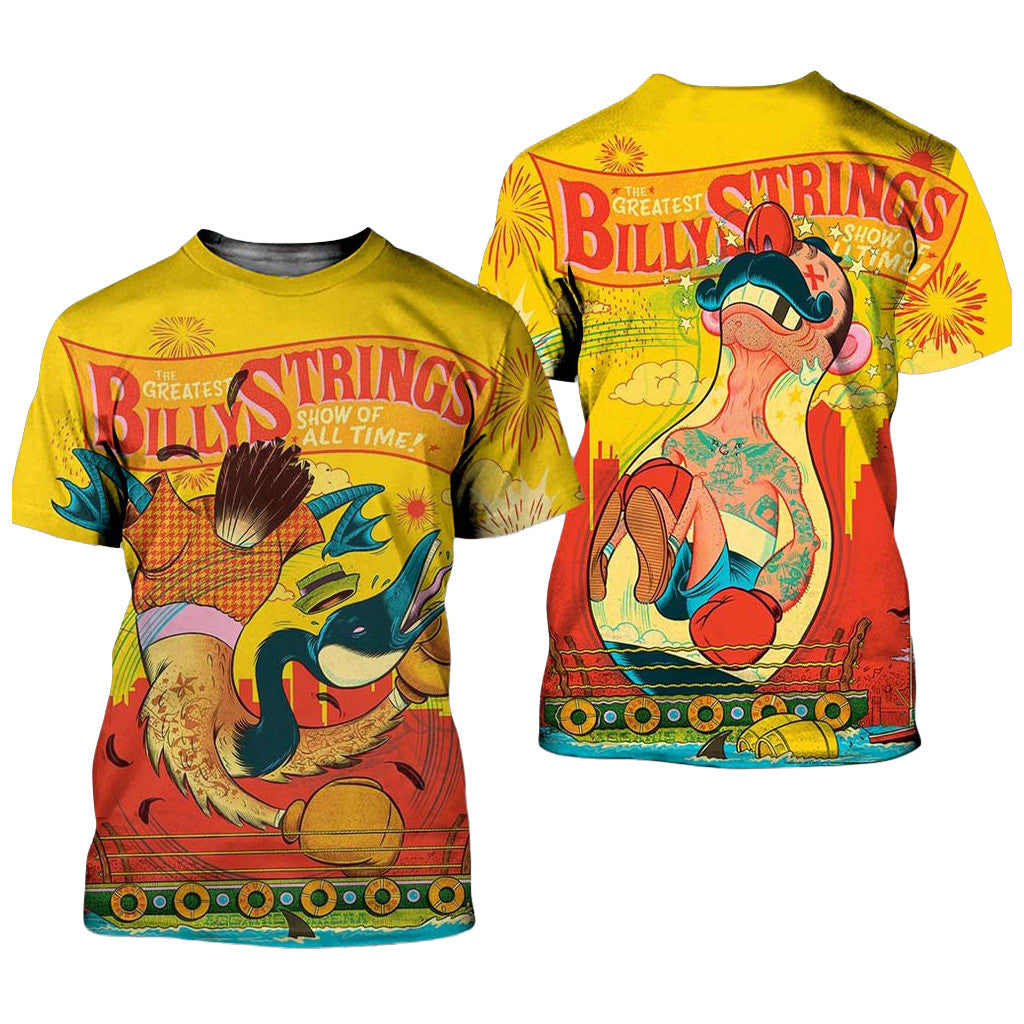 Billy Strings Merch Boston MA 2026 Night 1 And 2 Combined Shirt The Greatest Show Of All Time - Merchluma
