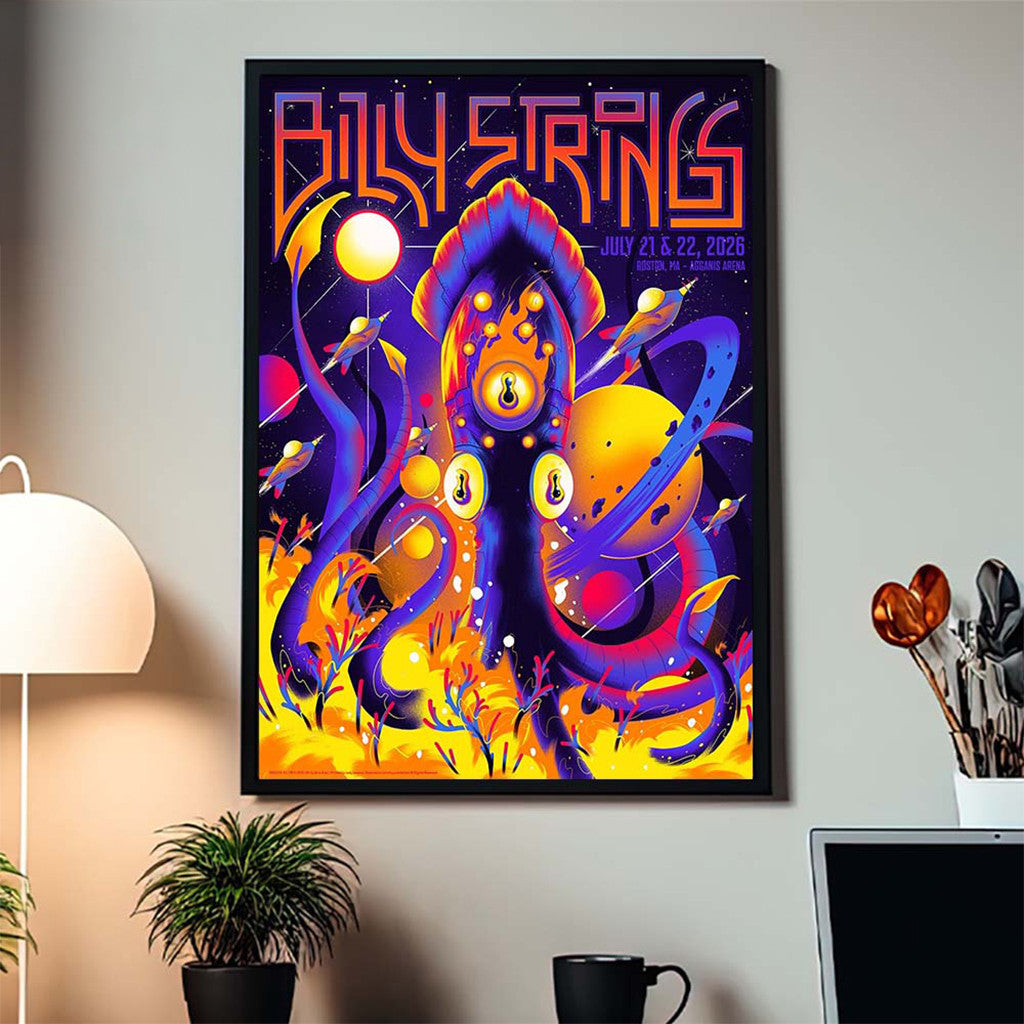 Billy Strings Boston MA 2026 2 Night Event Poster Billy Strings Merch Gift Ideas For Music Lovers - Merchluma