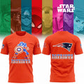 New England Patriots X Marvel Characters 2026 Shirt NE Patriots Merch Gifts For Fans - Merchluma