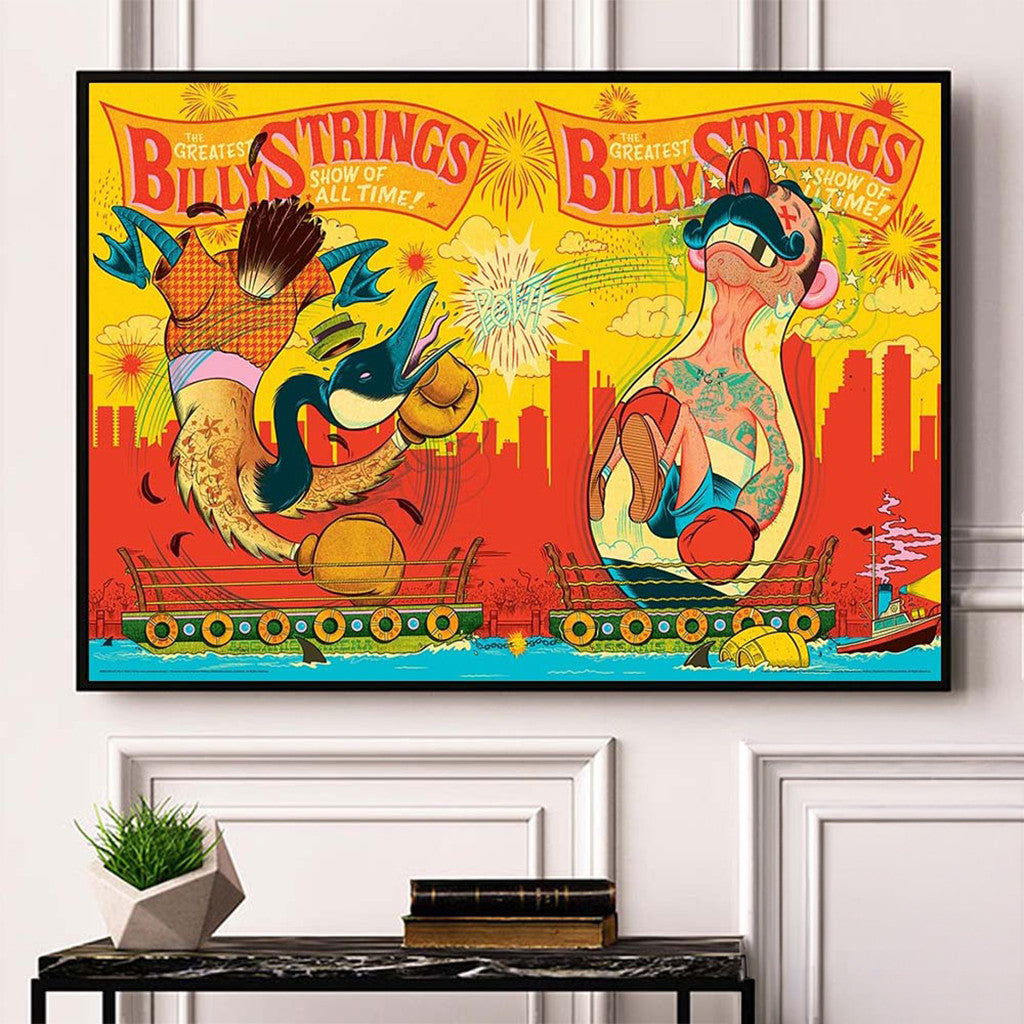 Billy Strings Merch The Greatest Show Of All Time Poster Boston MA 2026 Night 1 And 2 Combined - Merchluma