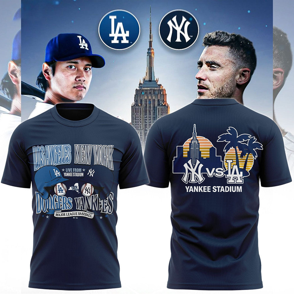 New York Yankees X LA Dodgers 2026 Yankee Stadium Shirt Gifts For Baseball Fans - Merchluma