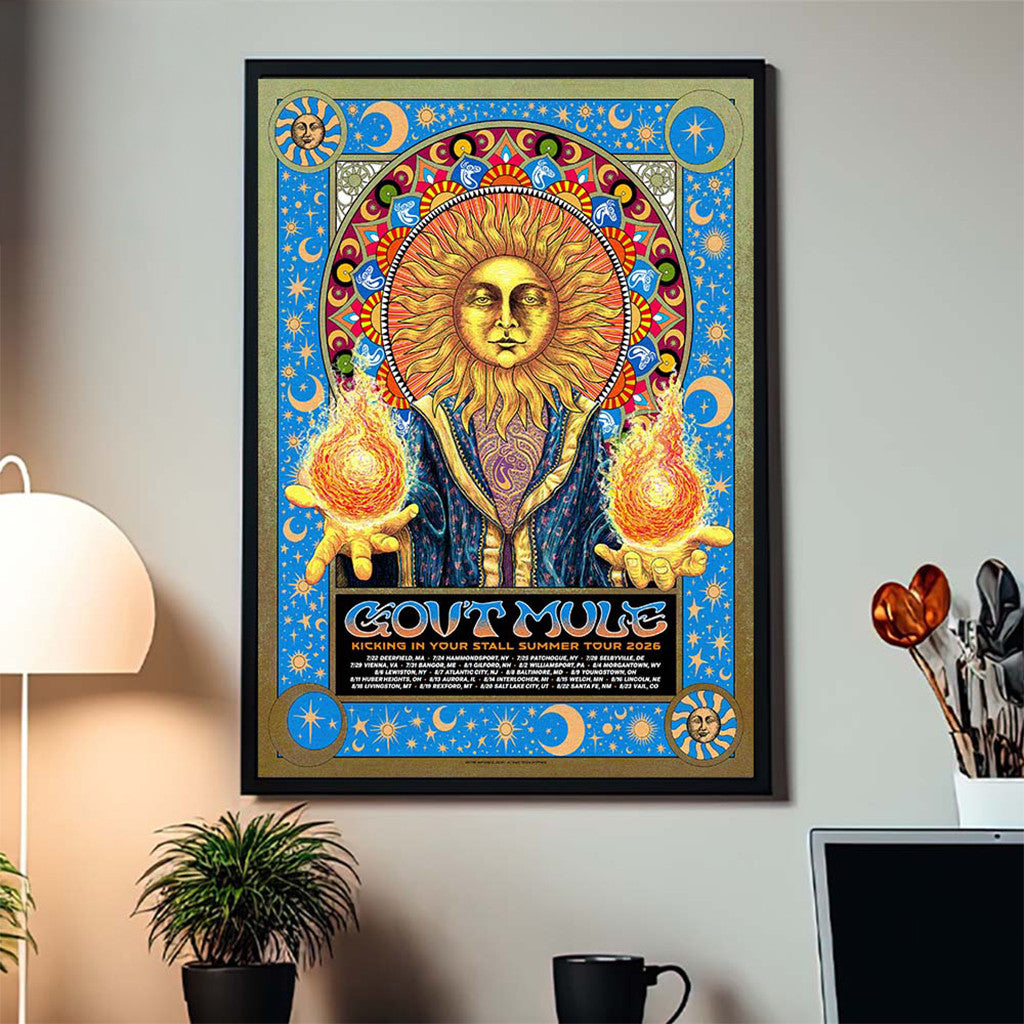 Gov't Mule Kicking In Your Stall Summer Tour 2026 Poster Gov't Mule Merch Living Room Wall Art - Merchluma