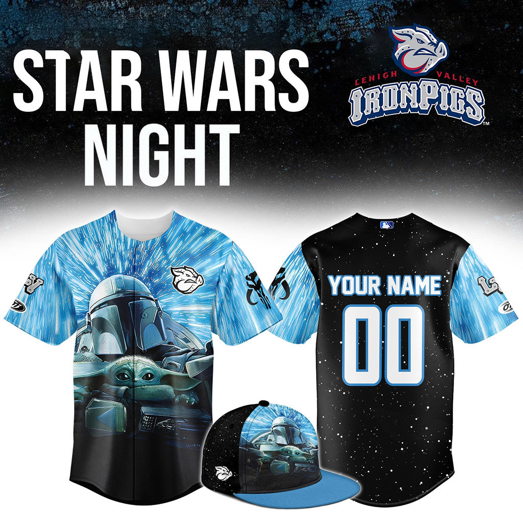Customized Lehigh Valley Ironpigs X Star Wars Night 2026 Baseball Jersey Ironpigs Merch Gifts - Merchluma