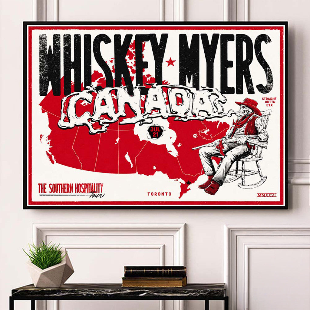 Whiskey Myers The Southern Hospitality Tour 2026 Poster Whiskey Myers Merch Wall Art Decor - Merchluma