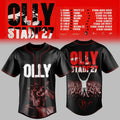 The Olly Stadi 27 Tour Baseball Jersey Black Olly Merch Gifts For Music Enthusiasts - Merchluma