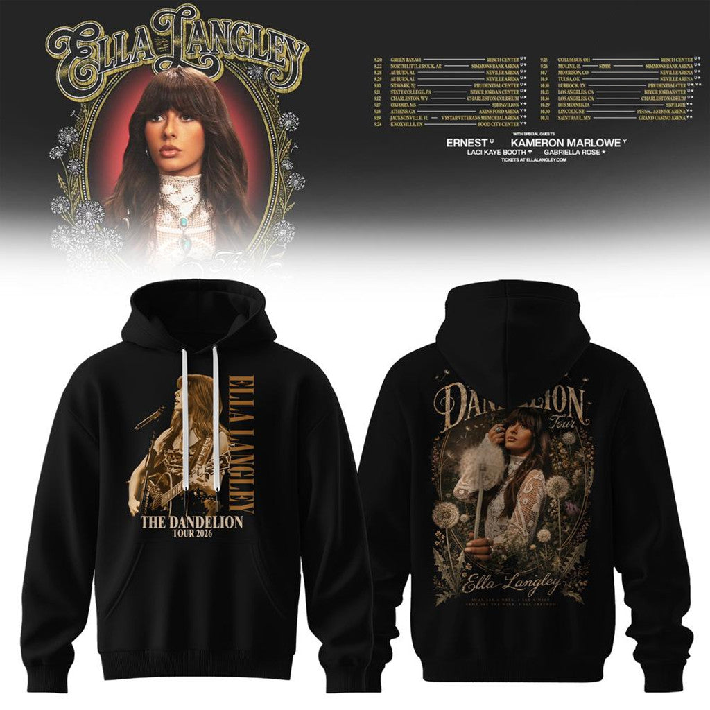 Ella Langley The Dandelion Tour 2026 Hoodie Ella Langley Merch Present For Country Music Fan - Merchluma