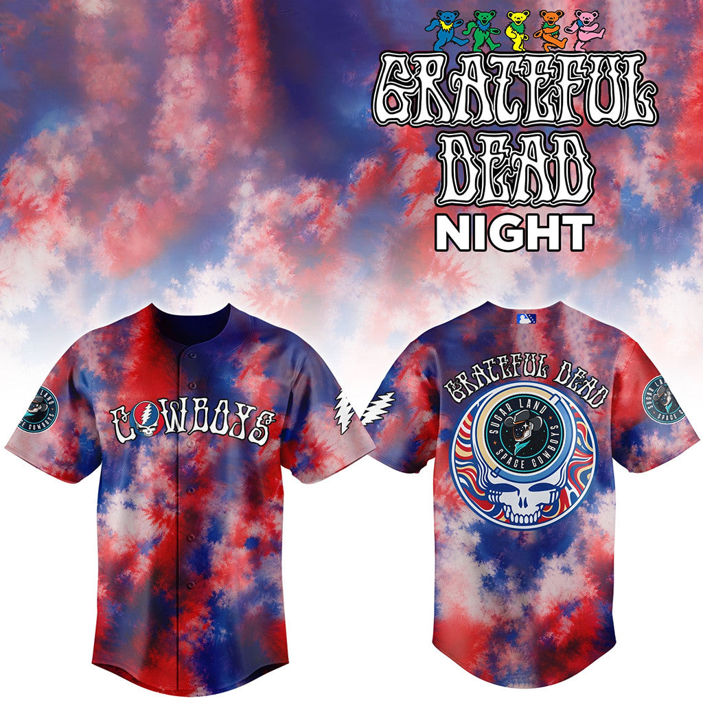Sugar Land Space Cowboys X Grateful Dead Night 2026 Baseball Jersey Grateful Dead Merch Gifts - Merchluma