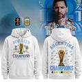 Argentina FIFA World Cup Champions 2026 Back To Back Hoodie Signature Messi Merch Gift For Fans - Merchluma