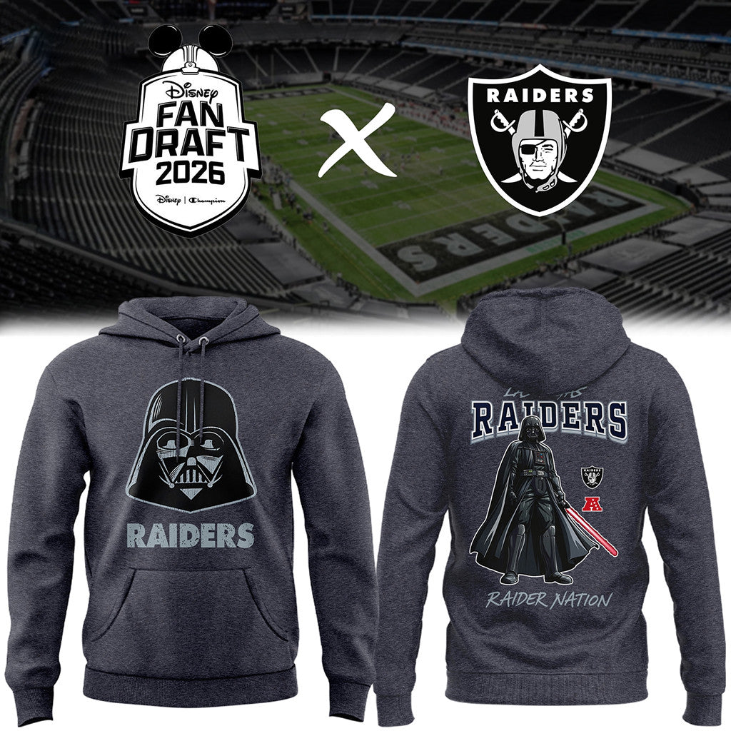 LV Raiders X Darth Vader D Fan Draft 2026 Hoodie Raider Nation Hoodie Raiders Merch Fan Gifts - Merchluma