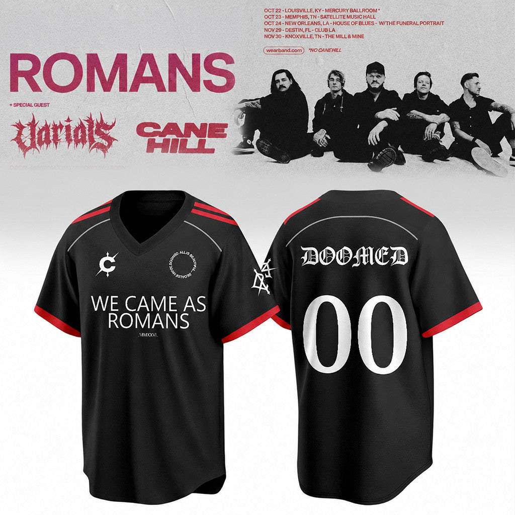 Personalized We Came As Romans Tour 2026 Football Jersey We Came As Romans Merch Fan Gifts - Merchluma