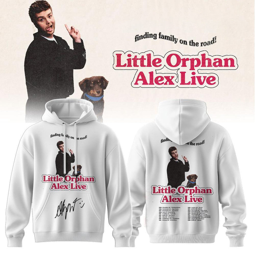 Alex Warren Finding Family On The Road Tour 2026 Signature Hoodie Alex Warren Merch Fan Gifts - Merchluma