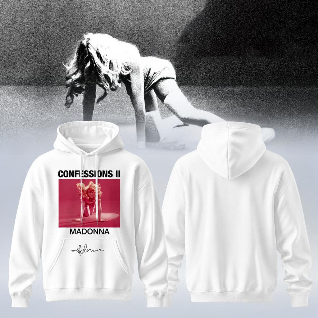 Madonna Confessions II Album Hoodie White Madonna Merch 2026 Gift For Music Lovers - Merchluma