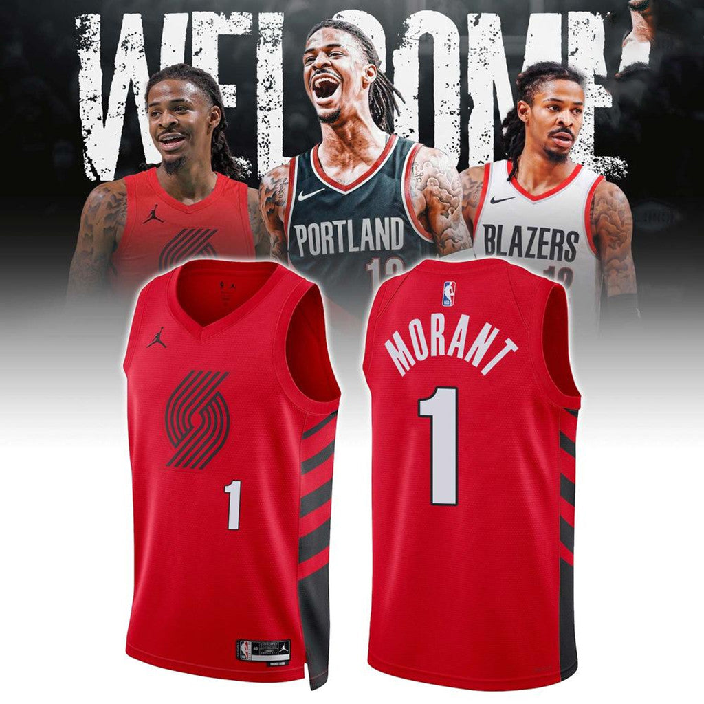 Ja Morant 1 Portland Trail Blazers Association Basketball Jersey Blazers Merch Gift For Fans - Merchluma