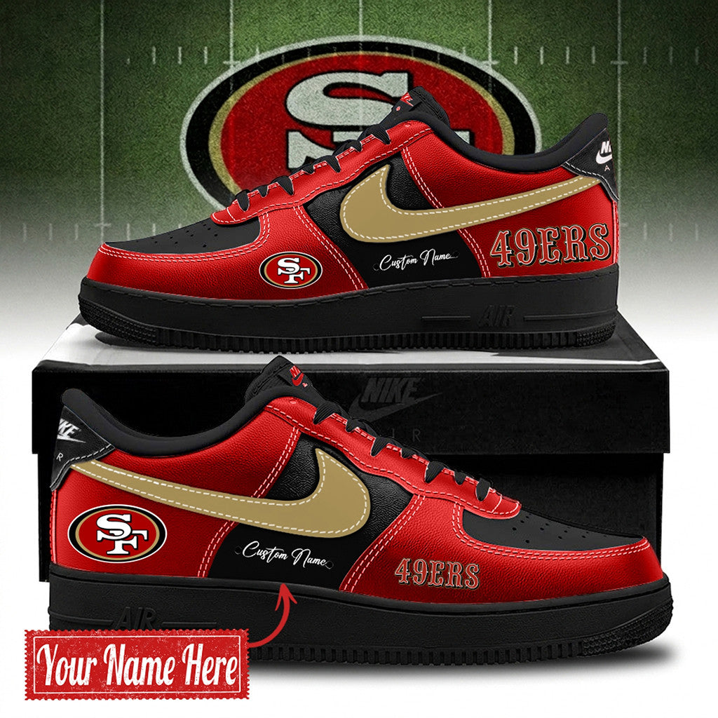 Personalized San Francisco 49ers Sneakers 49ers Merch Presents For Football Fans - Merchluma