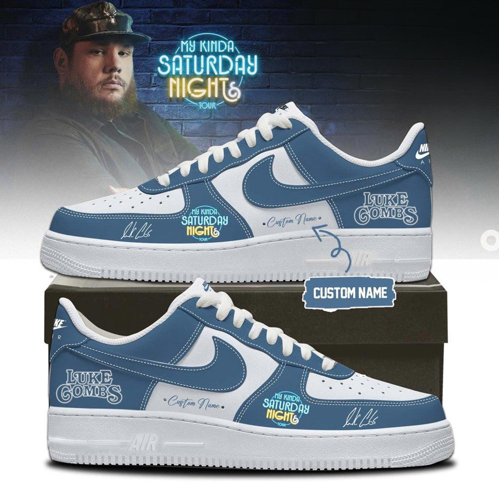 Personalized Luke Combs Merch LC My Kinda Saturday Night Tour 2026 Shoes Sneakers Fan Gifts - Merchluma
