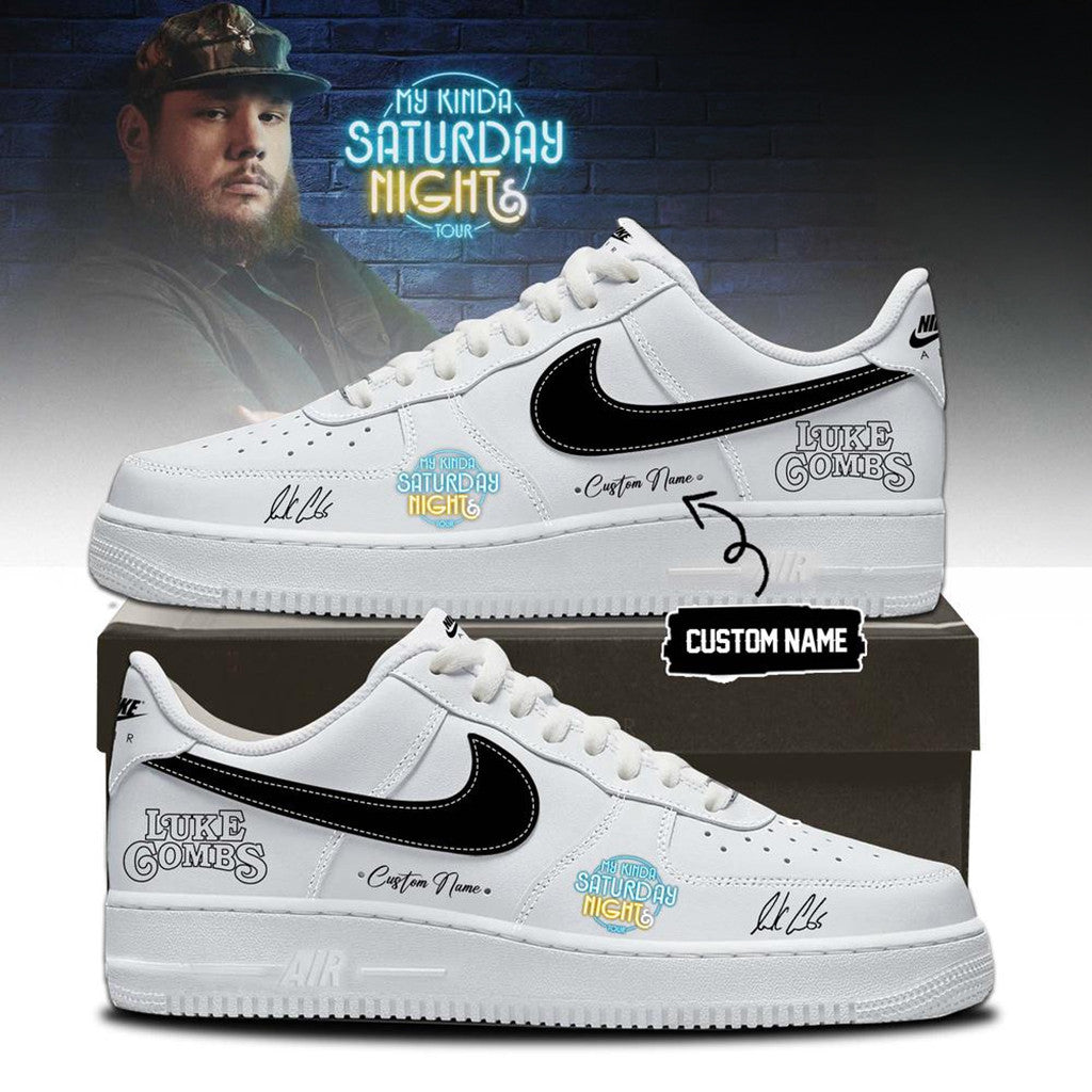 Personalized Luke Combs Merch My Kinda Saturday Night Tour 2026 Sneakers Concert Shoes For Fans - Merchluma