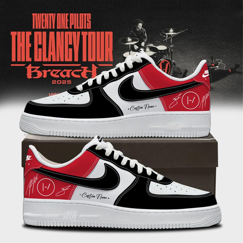 Personalized Twenty One Pilots Merch The Clancy Tour Breach Sneakers Gifts For Friends - Merchluma