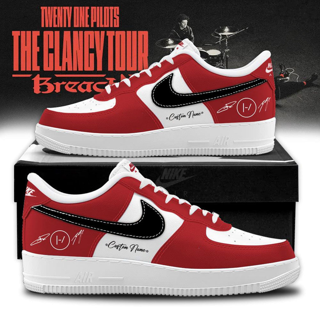 Custom Twenty One Pilots Merch The Clancy Tour Breach Sneakers Gifts For Son - Merchluma