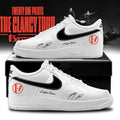 Custom Twenty One Pilots Merch The Clancy Tour Breach Sneakers White Gifts For Music Fan - Merchluma
