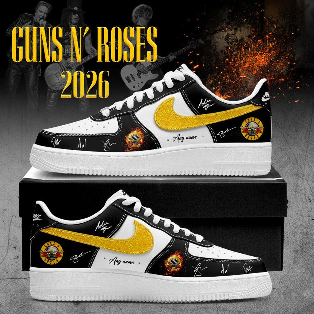 Personalized Guns N Roses World Tour 2026 Sneakers Rock Shoes GNR Merch Birthday Gift For BFF - Merchluma