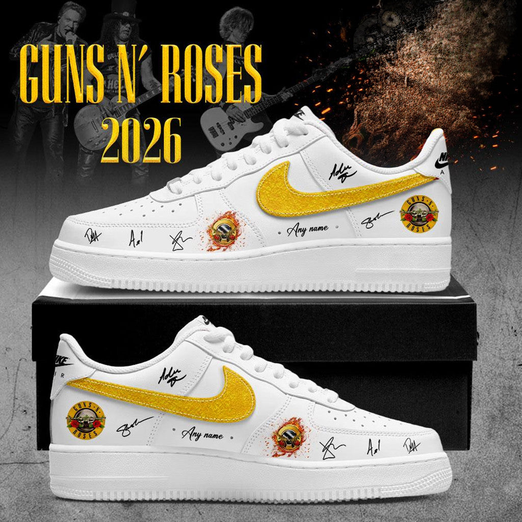 Personalized Guns N Roses World Tour 2026 Sneakers Rock Shoes GNR Merch Music Fan Gifts - Merchluma