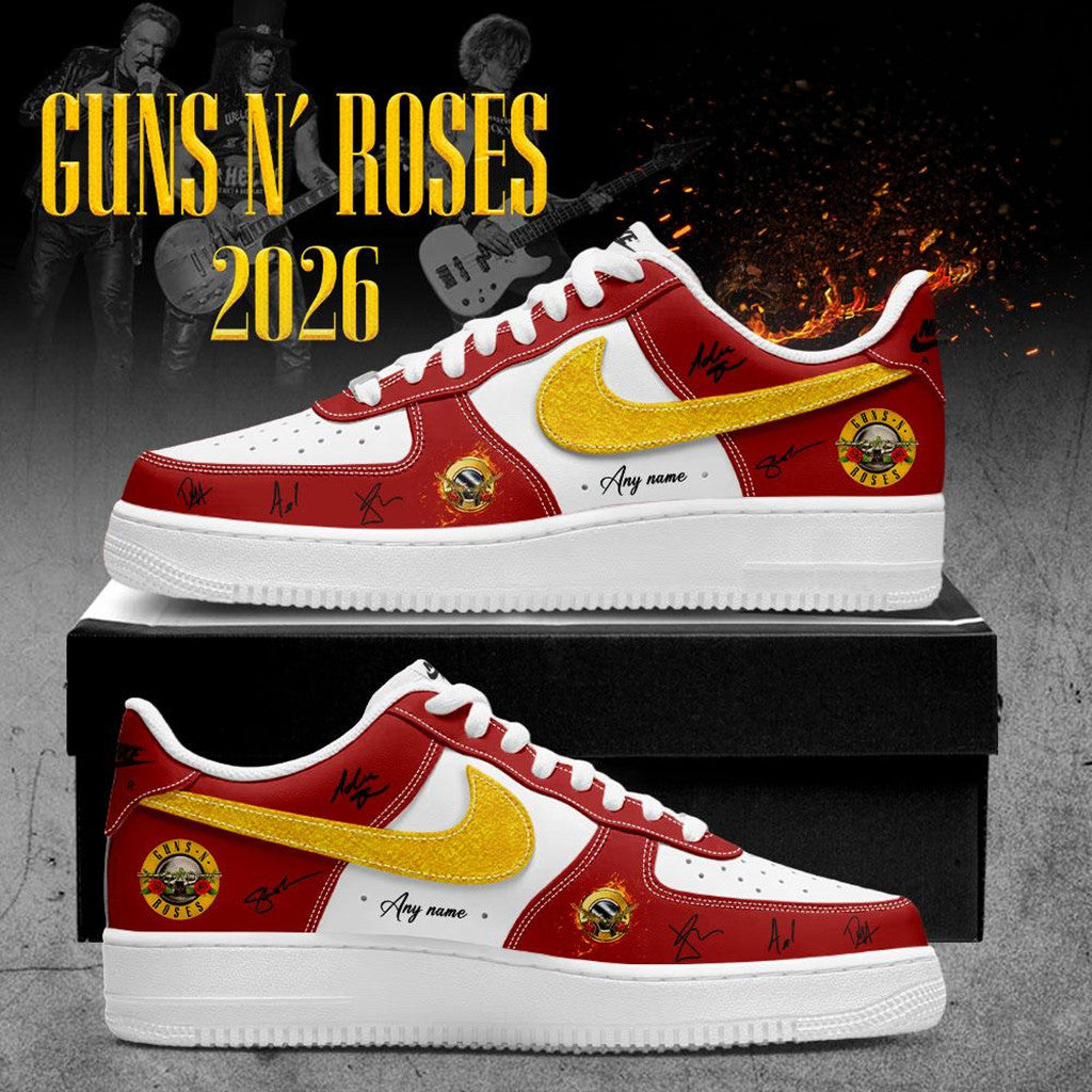 Personalized Guns N Roses World Tour 2026 Sneakers Rock Shoes GNR Merch Present For Fans - Merchluma