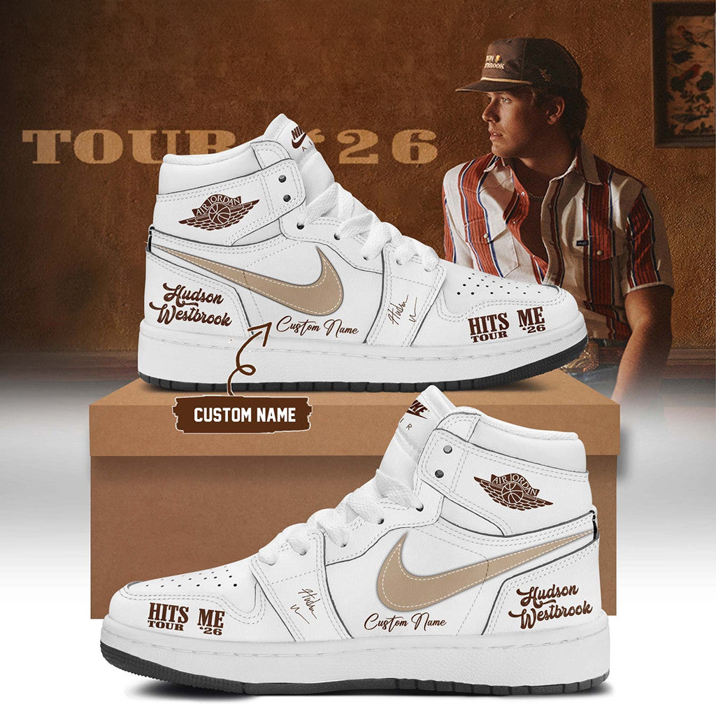 Personalized Hudson Westbrook Hits Me Tour 26 Shoes Sneakers Hudson Westbrook Merch 2026 - Merchluma