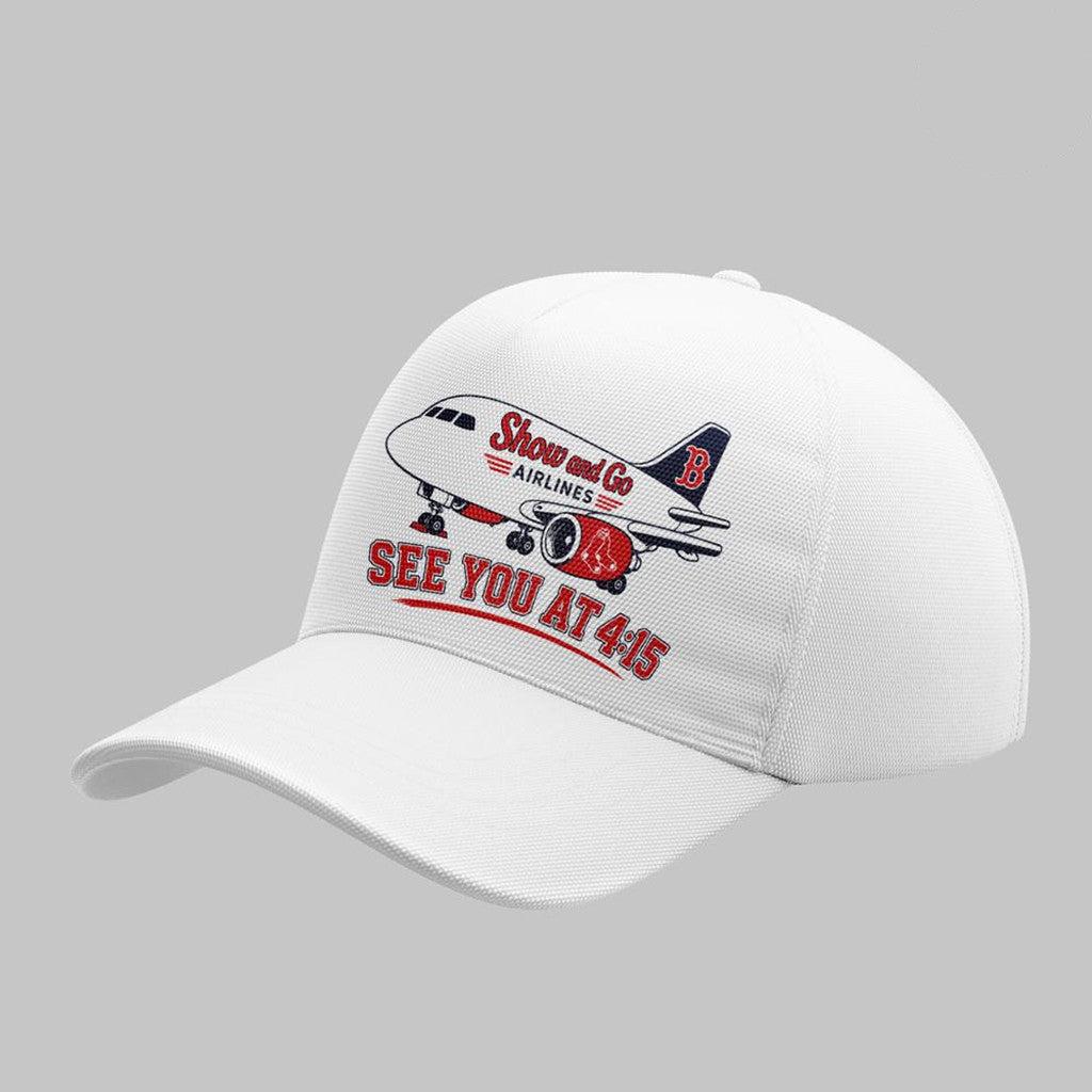 Boston Red Sox X Show And Go Airlines See You At 415 Hat White Red Sox Merch Baseball Fan Gifts - Merchluma
