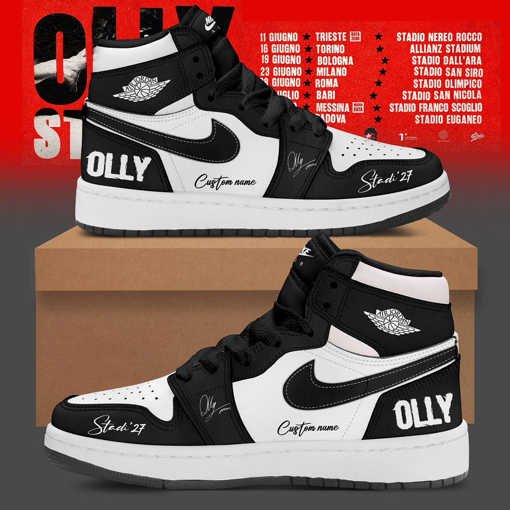 Personalized The Olly Stadi 27 Tour Sneakers White Black Olly Merch Gift Ideas For Him - Merchluma