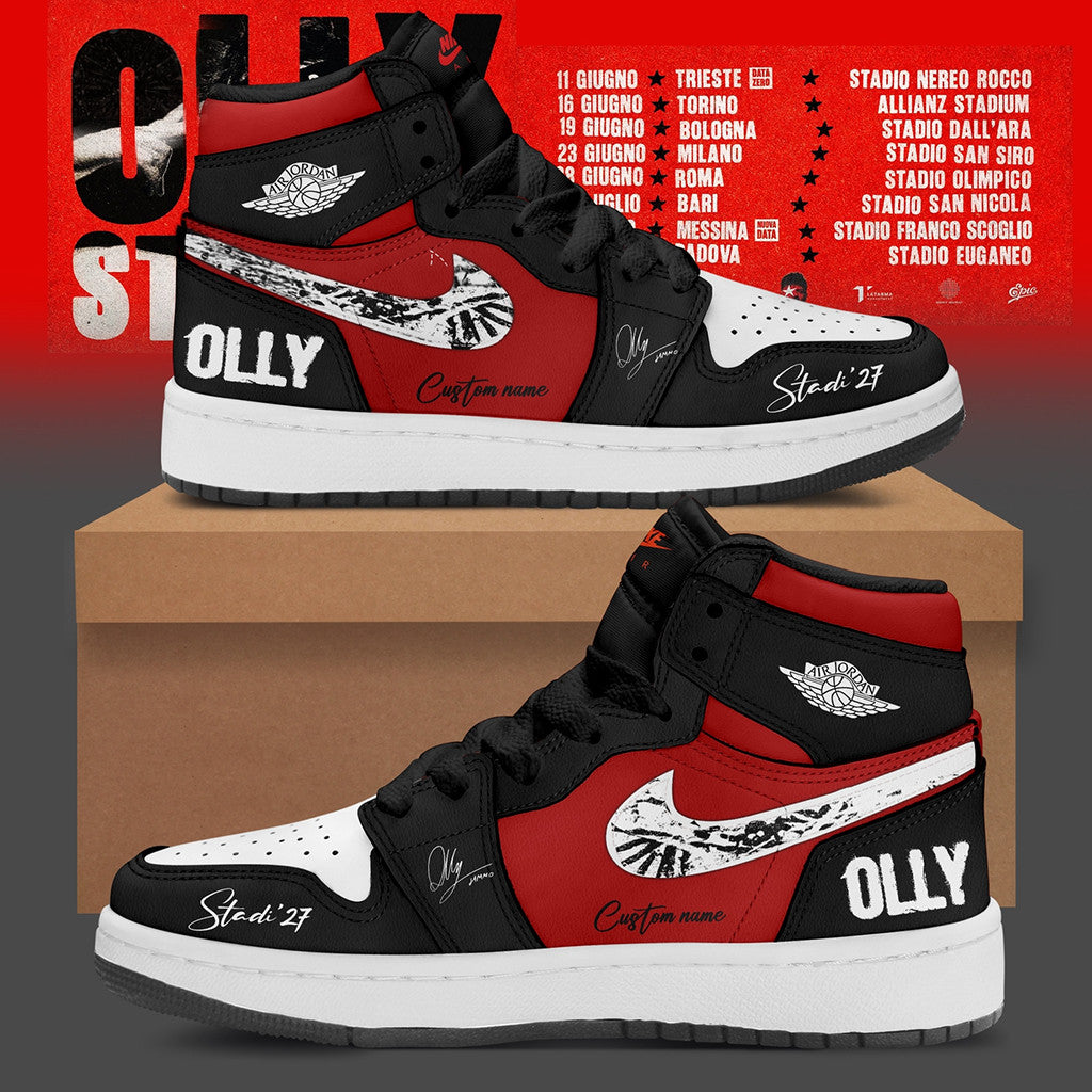 Personalized The Olly Stadi 27 Tour Sneakers Olly Merch Music Lover Gift Ideas For Him - Merchluma