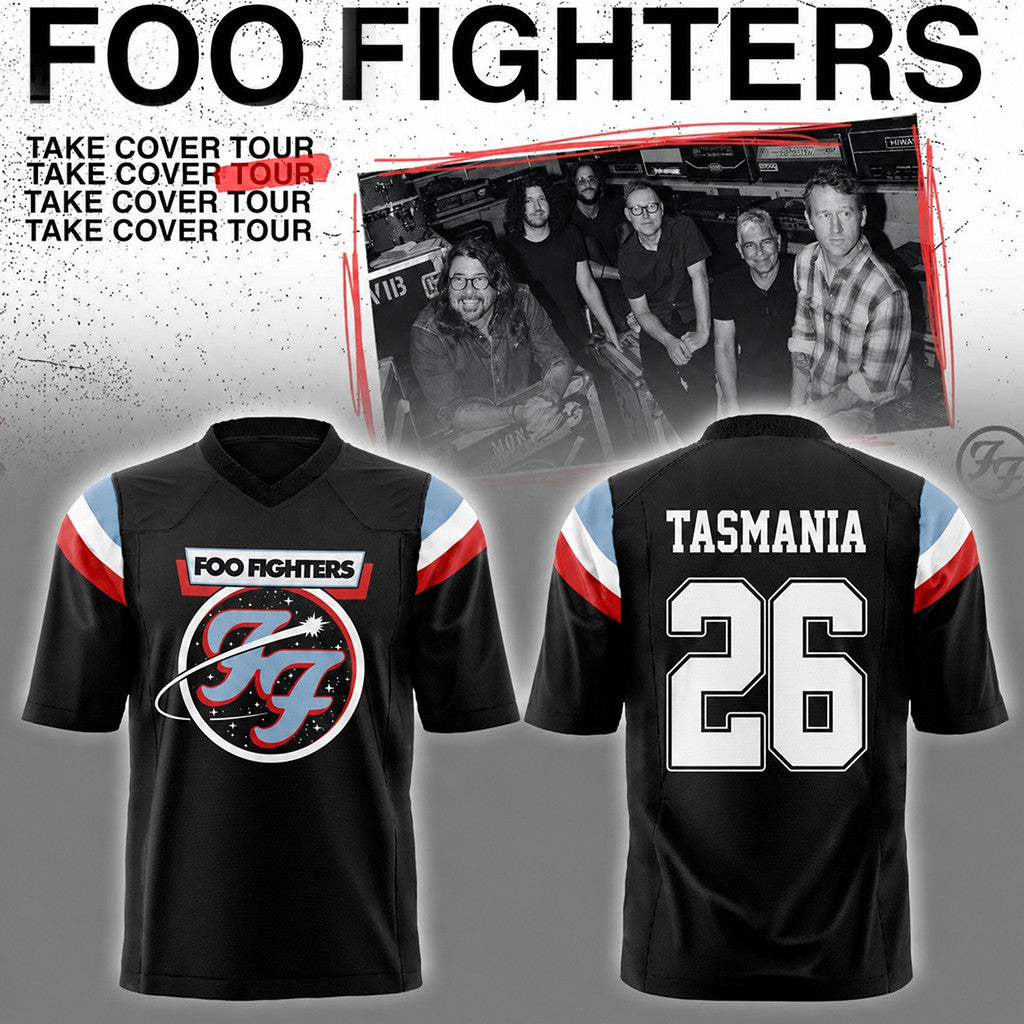 Foo Fighters Take Cover Tour 2026 Jersey Tasmania Jersey Foo Fighters Merch Gift For Band Fans - Merchluma