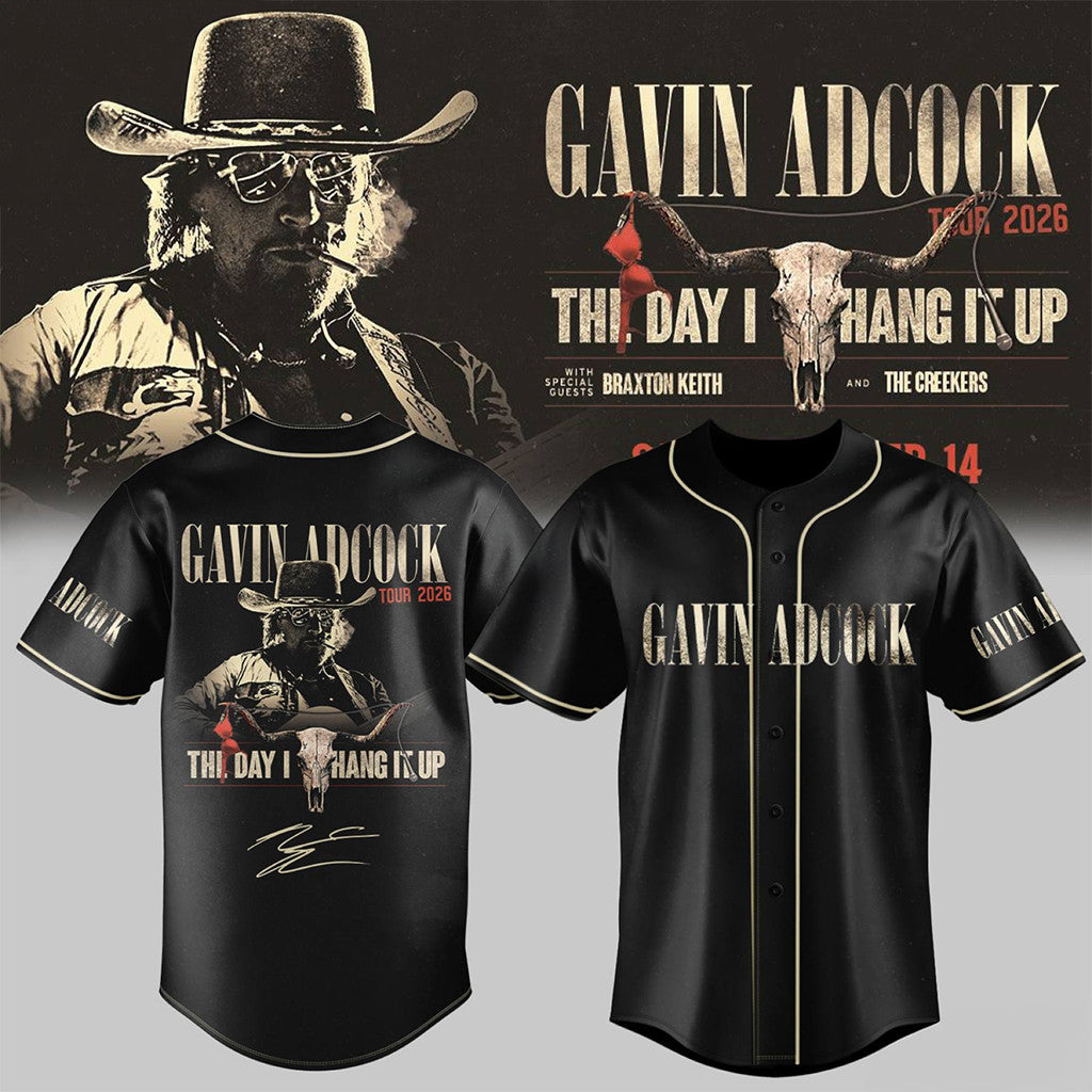 Gavin Adcock The Day I Hang It Up Tour 2026 Collector Jersey Gavin Adcock Merch Gifts For Fan - Merchluma