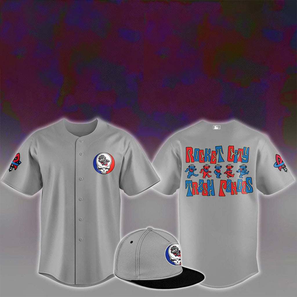 Rocket City Trash Pandas X Grateful Dead Night 2026 Baseball Jersey Unique Gifts For Fans - Merchluma
