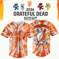 SF Giants x Grateful Dead Night 2026 Tie Dye Baseball Jersey San Francisco Giants Merch - Merchluma