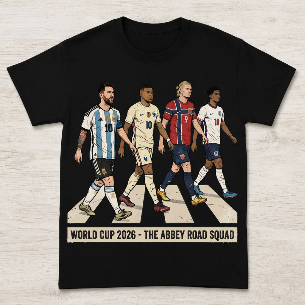 World Cup 2026 The Abbey Road Squad Merch Messi Mbappe Haaland Bellingham T-Shirt Gifts - Merchluma