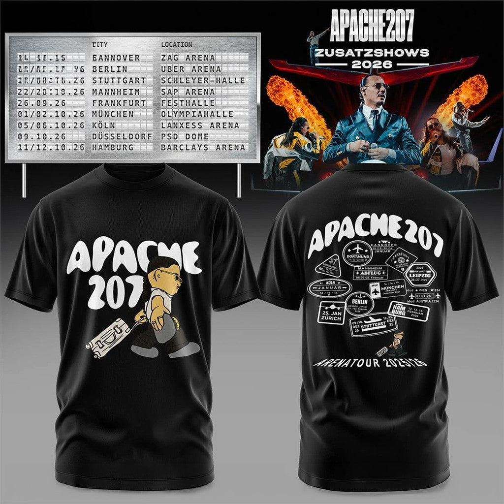 Apache 207 Zusatzshows 2026 Retro Hip Hop T-Shirt Apache 207 Merch Birthday Gift - Merchluma