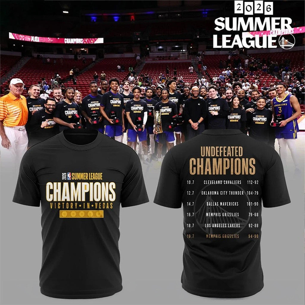 Golden State Warriors Merch Summer League 2026 Victory In Vegas T-Shirt Best Gifts - Merchluma