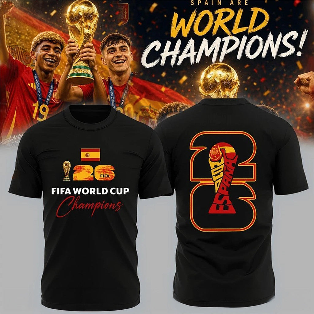 Spain National Soccer T-Shirt FIFA World Cup Champions 2026 Shirt Fan Gift - Merchluma