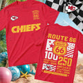 Kansas City Chiefs Football Route 66 Centennial Shirt KC Chiefs Merch Presents For Football Fans - Merchluma