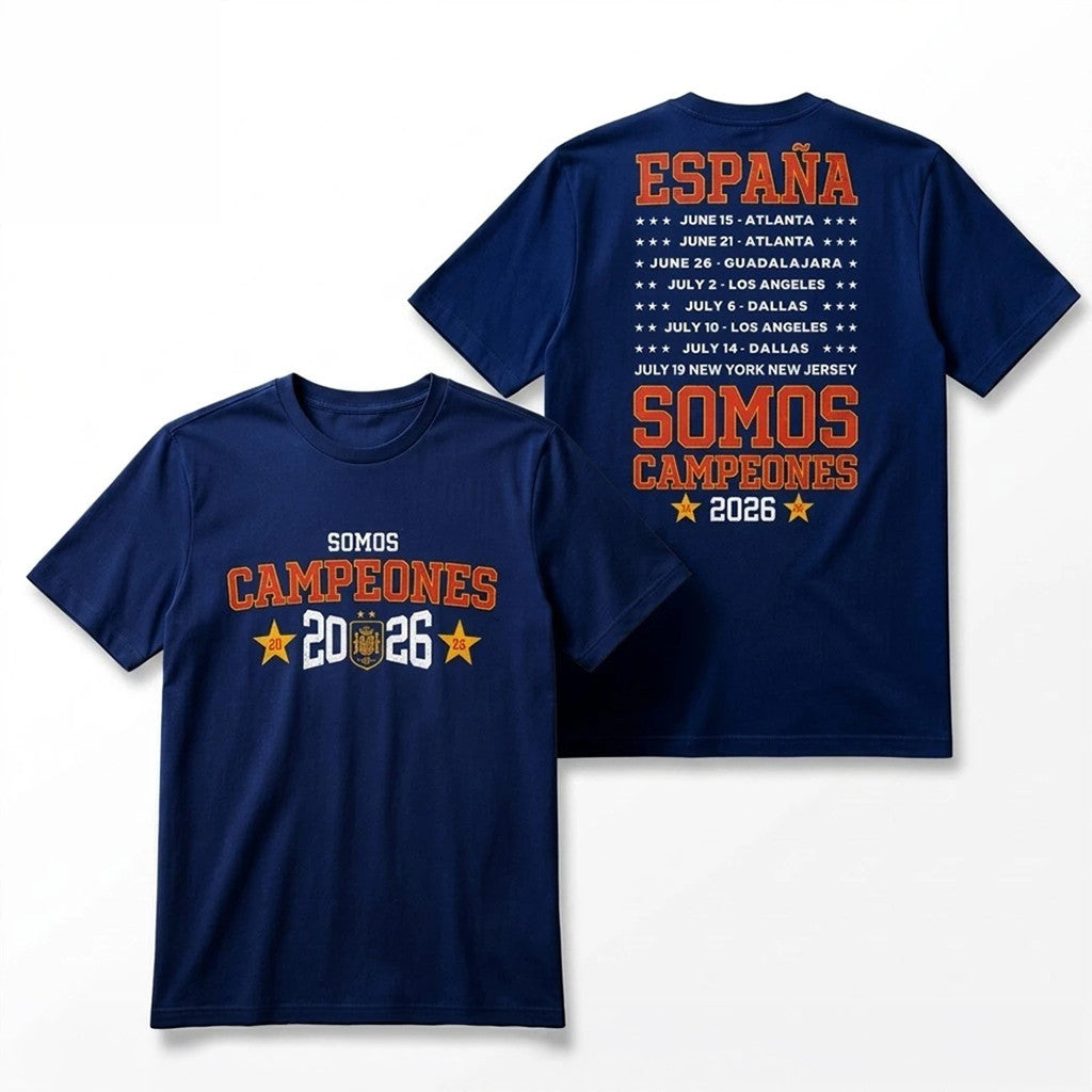 Espana Football Somos Campeones 2026 Soccer T-Shirt Espana WC26 Merch Fan Gift - Merchluma