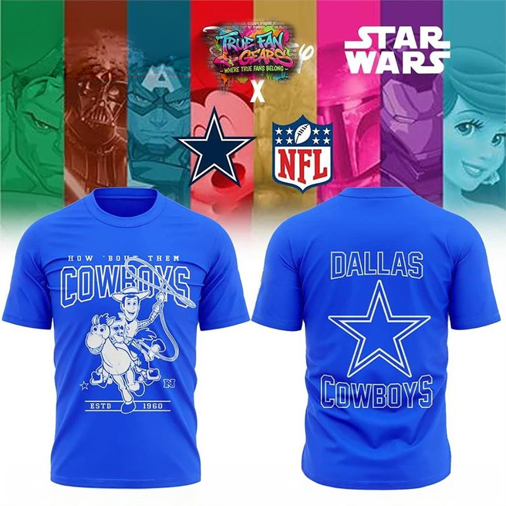Dallas Cowboys X Diney Characters Merchandise 2026 Dallas Cowboys T-Shirt Gift Ideas - Merchluma