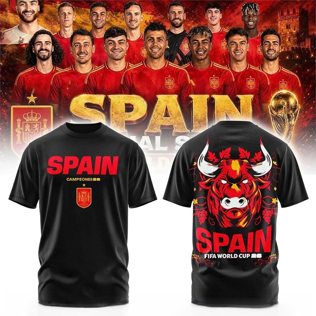 Spain National Soccer 2026 T-Shirt FIFA World Cup Champions Shirt Birthday Gift - Merchluma