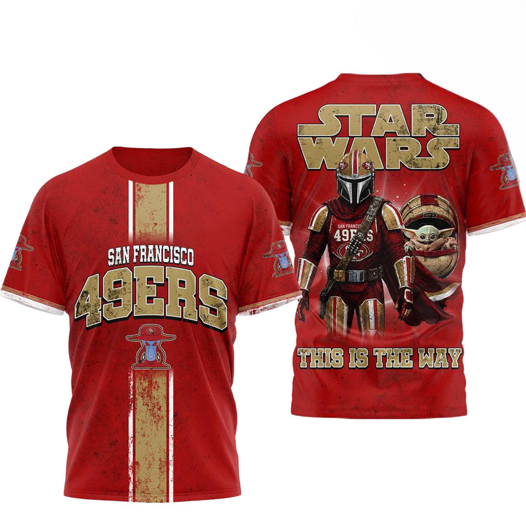San Francisco 49ers Merch This Is The Way Star Wars T-Shirt Gifts - Merchluma